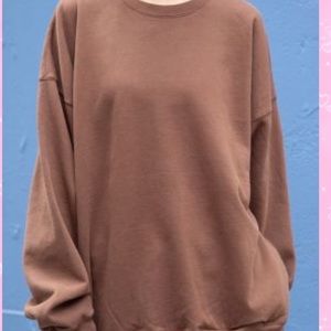 brandy melville brown crewneck
